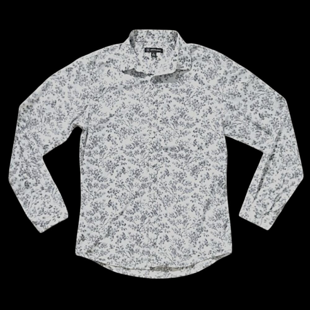 INC International Concepts White/Black Shirt | Size S